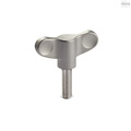 Elesa Thumb Screw, M8-20 Thread Size, Wing, Matte 304 Stainless Steel, 24 mm Head Ht, 20 mm Lg EWNM-SST-p